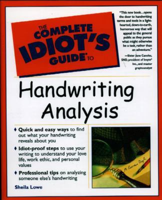 The Complete Idiot's Guide to Handwriting Analysis 0028632028 Book Cover