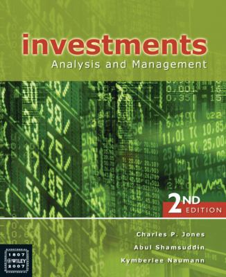 Investments: Analysis and Management 0470810033 Book Cover
