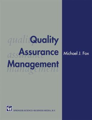 Quality Assurance Management 0412467909 Book Cover