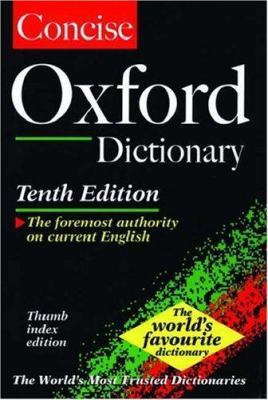 Concise Oxford Dictionary 10Th Edition 0198602596 Book Cover