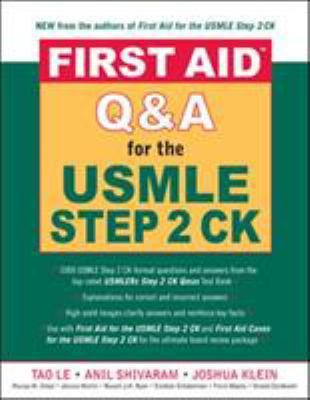 First Aid Q&a for the USMLE Step 2 CK 0071481737 Book Cover