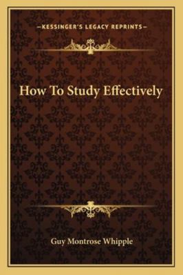 How To Study Effectively 116307568X Book Cover
