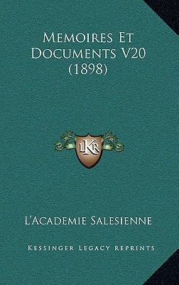 Memoires Et Documents V20 (1898) [French] 1167973046 Book Cover