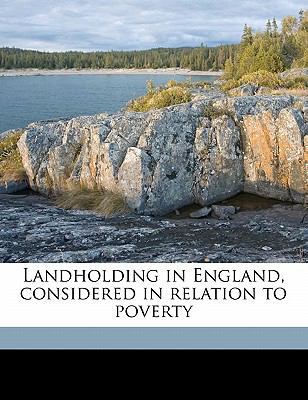 Landholding in England, Considered in Relation ... 1178227650 Book Cover
