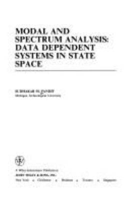 Modal and Spectrum Analysis: Data Dependent Sys... 047163705X Book Cover