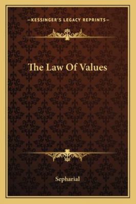 The Law Of Values 1162849134 Book Cover