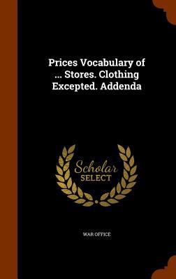 Prices Vocabulary of ... Stores. Clothing Excep... 1345544243 Book Cover