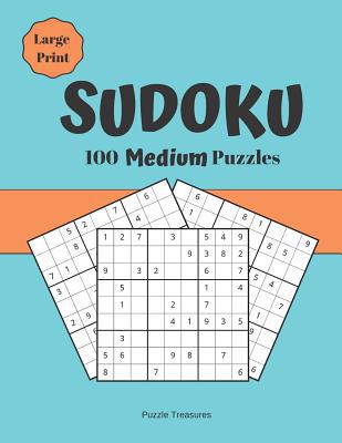 Sudoku 100 Medium Large Print Puzzles: Challeng... [Large Print] 1074047028 Book Cover