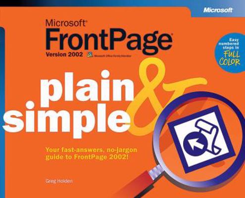 Microsoft FrontPage Version 2002 Plain & Simple... B008SMLKXI Book Cover