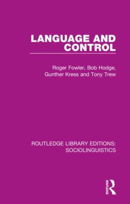 Language and Control 1138349860 Book Cover