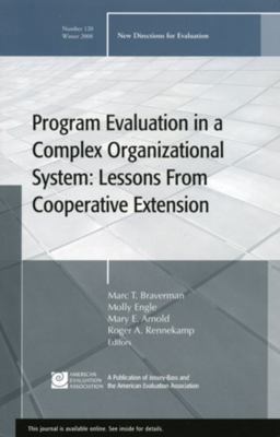 Program Evaluation in a Complex Organizational ... 0470447559 Book Cover