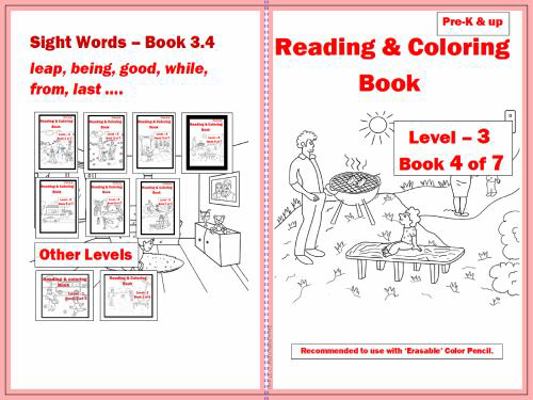 Paperback Reading & Coloring Book - Level 3 - Book 4 Of 7 Book