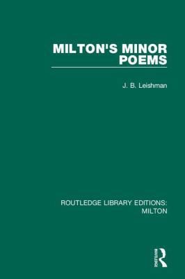 Milton's Minor Poems 0367151480 Book Cover
