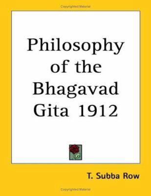 Philosophy of the Bhagavad Gita 1912 1417977450 Book Cover