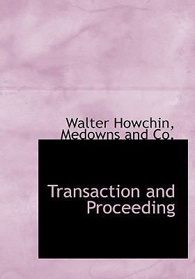 Transaction and Proceeding 1140519123 Book Cover