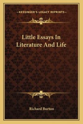 Little Essays In Literature And Life 1162939761 Book Cover