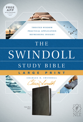 The Swindoll Study Bible NLT, Large Print 1496433696 Book Cover