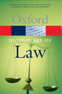 A Dictionary of Law (Oxford Quick Reference) 019280698X Book Cover