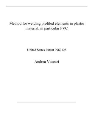 Method for welding profiled elements in plastic... B08RGVMWZD Book Cover