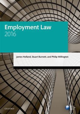 Employment Law 2016 0198747578 Book Cover