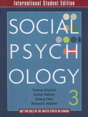 Social Psychology 039392081X Book Cover