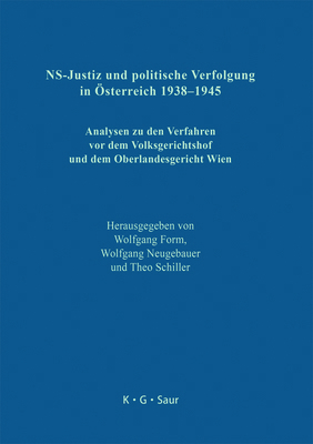 NS-Justiz und politische Verfolgung in Österrei... [German] 3598117213 Book Cover