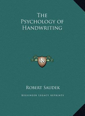 The Psychology of Handwriting 1169773117 Book Cover