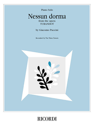 Nessun Dorma (from the Opera Turandot): Piano Solo 0634056913 Book Cover