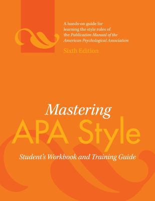 Mastering APA Style : Student's Workbook and Tr... B0082M202O Book Cover