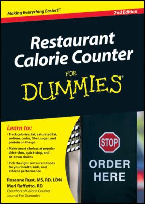 Restaurant Calorie Counter For Dummies 0470644052 Book Cover
