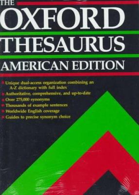 The Oxford Thesaurus: American Edition 0195073541 Book Cover