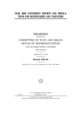 Year 2000 conversion efforts and implications f... B0863TFVHQ Book Cover