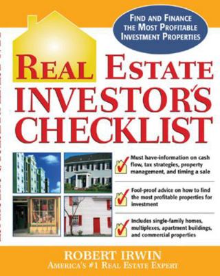 Real Estate Investor's Checklist 0071456465 Book Cover
