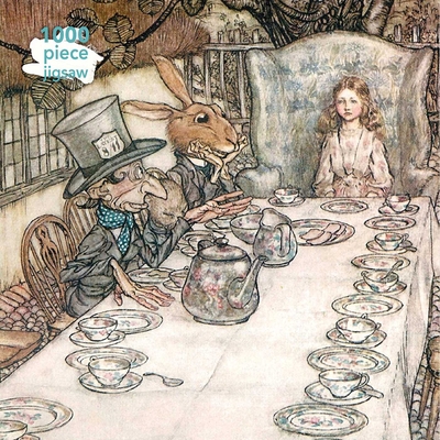 Paperback Adult Jigsaw Puzzle Arthur Rackham: Alice in Wonderland Tea Party: 1000-Piece Jigsaw Puzzles Book