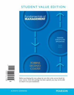 Fundamentals of Management: Essential Concepts ... 0132655047 Book Cover