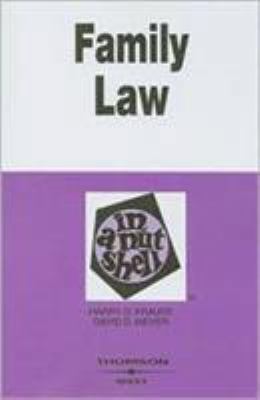 Family Law in a Nutshell 0314183671 Book Cover