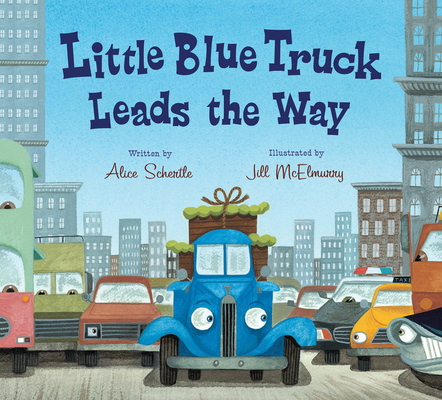 Little Blue Truck Leads the Way Board Book 0544568052 Book Cover