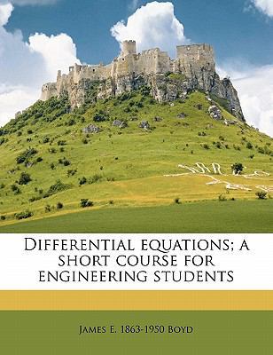 Differential Equations; A Short Course for Engi... 1171675259 Book Cover