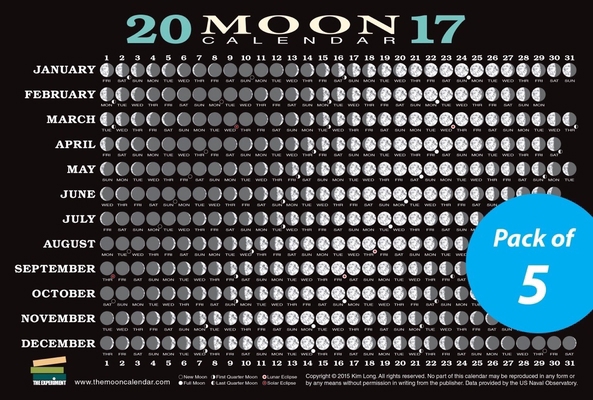 2017 Moon Calendar Card (5-Pack): Lunar Phases,... 1615193170 Book Cover