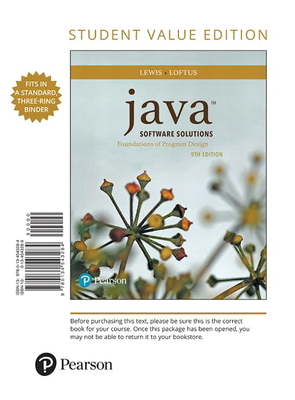 Java Software Solutions 0134543289 Book Cover