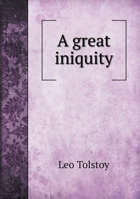 A great iniquity 5518623151 Book Cover