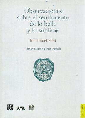 Observaciones sobre el sentimiento de lo bello ... [Spanish] 9681672259 Book Cover