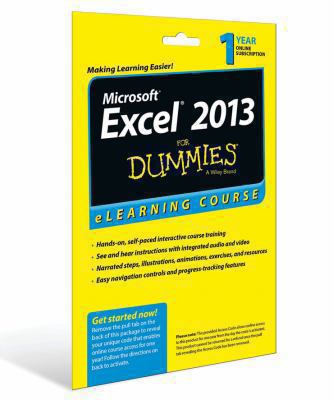 Excel 2013 for Dummies Elearning Course Access Code Card (12 Month Subscription)