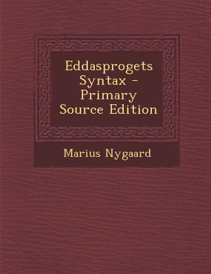 Eddasprogets Syntax [Norwegian] 1294442058 Book Cover