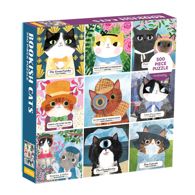 Video Game Bookish Cats 500 Piece Family Puzzle Book