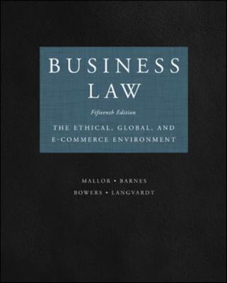 Business Law 0073524980 Book Cover