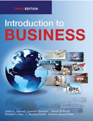 Paperback INTRODUCTION TO BUSINESS, Third Edition (PB-B/W) Book