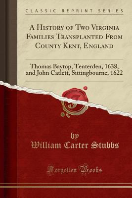 A History of Two Virginia Families Transplanted... 1333699395 Book Cover