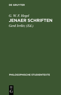 Jenaer Schriften [German] 3112531035 Book Cover