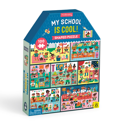 Hardcover My School Is Cool 100 Piece Puzzle House-Shaped Puzzle Book